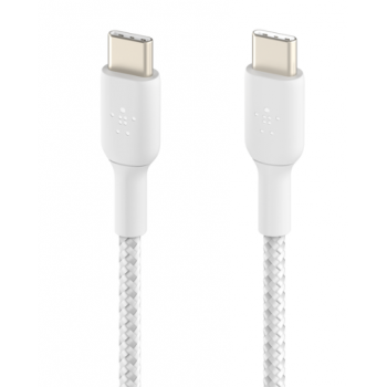 Belkin CAB004bt2MWH USB-C 至 USB-C 編織充電線纜 (白色) (2米)